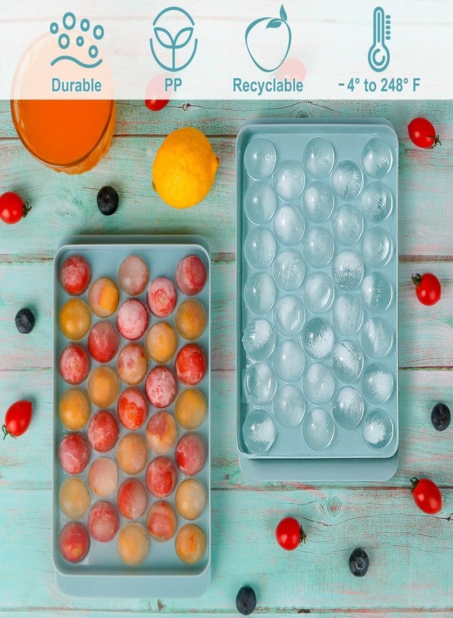 BIDFUL Ice Cube Trays with Lids for Freezer, 33 Sphere Ice Cube Tray with Easy Release for Iced Coffee or Ice Drinks, Ice Tray with Lids Ice Cube Mold for Reusable Ice Cubes for Ice Bucket - Image 3